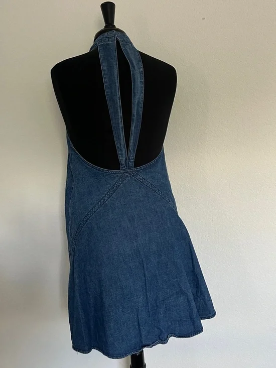 Free People Denim Halter Swing Dress - Picture 6 of 16